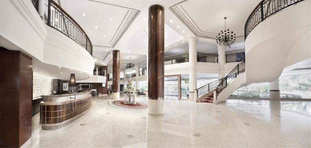 Interior view of a professional kitchen, representing the Halal certified kitchen at Dorsett Grand Subang