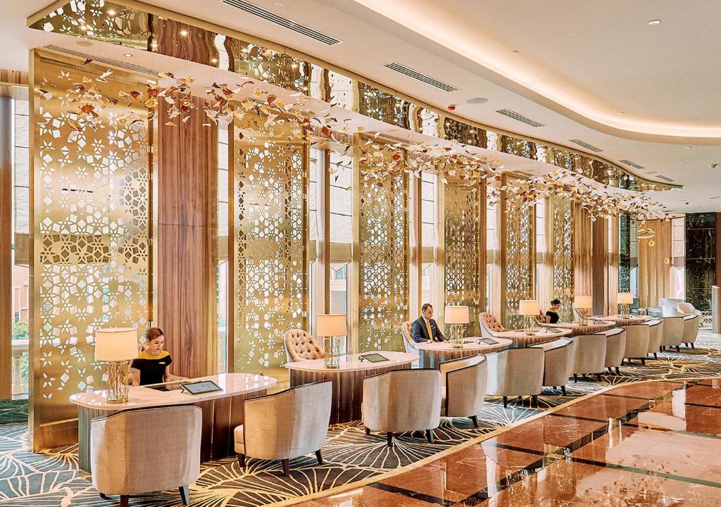 A vibrant buffet spread at a restaurant in Sunway Resort Hotel
