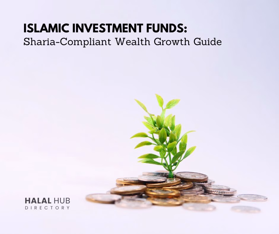 Illustration of Sharia-compliant investment funds, showing growth and ethical finance concepts
